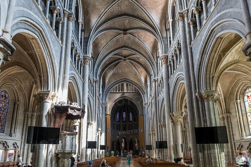 Interior view, Notre-Dame Cathedral, Lausanne, Switzerland