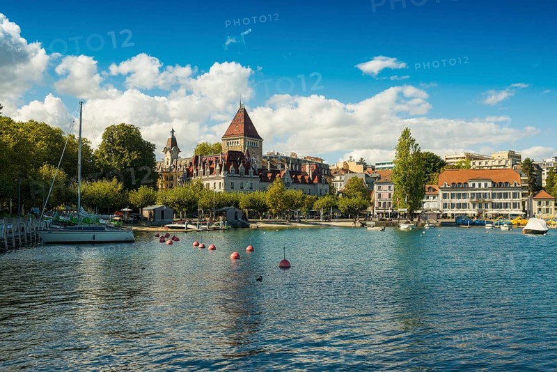 Château d'Ouchy, luxury hotel on the lakeshore, Lausanne, Switzerland
