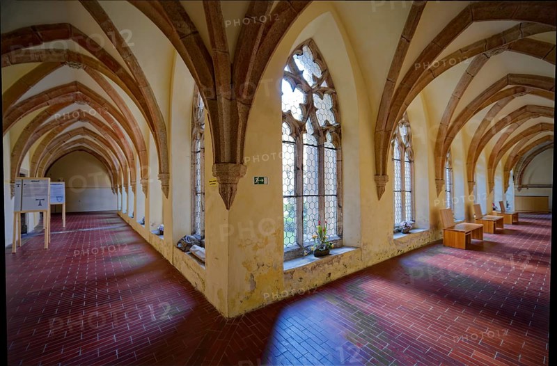 Cloister of the former Franciscan monastery Eger, branch of the Franciscan order, monastery church, interior, interior, Cheb, Eger, Egerland, Bohemia, Czech Republic, Czech Republic