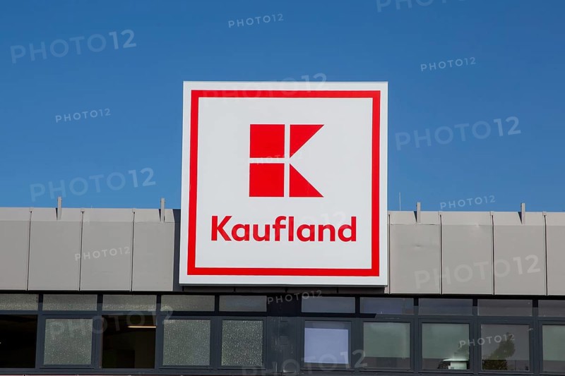 Close-up of the KAUFLAND grocery chain logo