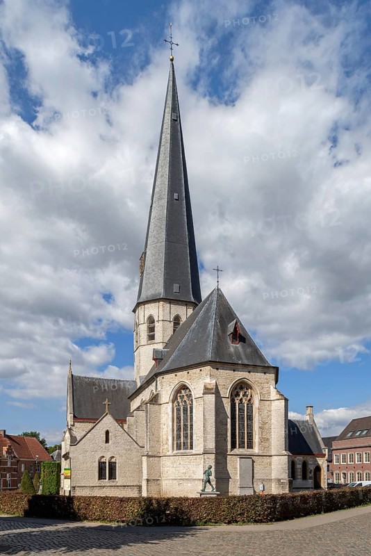 Sint-Petruskerk, Saint Peter's Church in the village Bazel near Kruibeke, East Flanders, Belgium