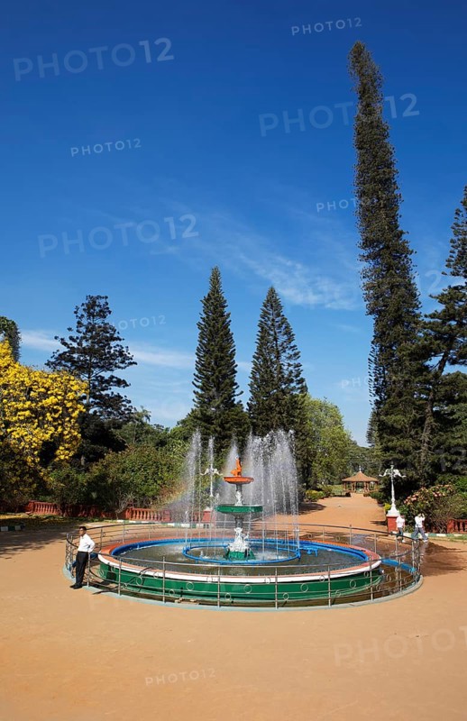 Fountain in the Lalbagh Botanical Garden, Begaluru or Bangalore, Karnataka, India