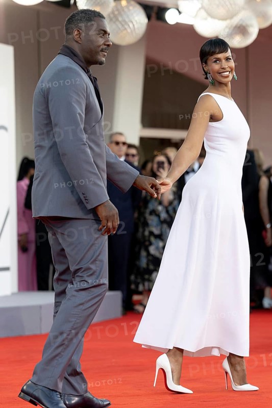Venice, Italy - 2 September 2025: Idris Elba and Sabrina Dhowre Elba during the red carpet of - A house of Dynamite - during the 82nd Venice International Film Festival