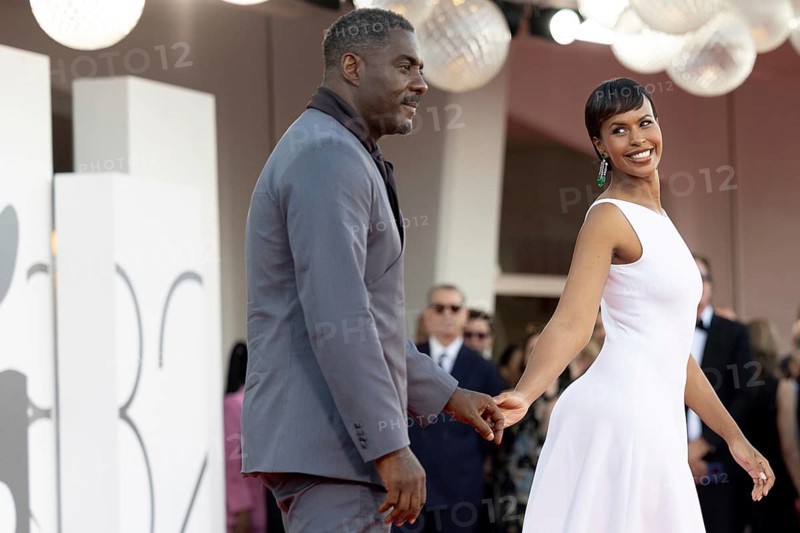 Venice, Italy - 2 September 2025: Idris Elba and Sabrina Dhowre Elba during the red carpet of - A house of Dynamite - during the 82nd Venice International Film Festival