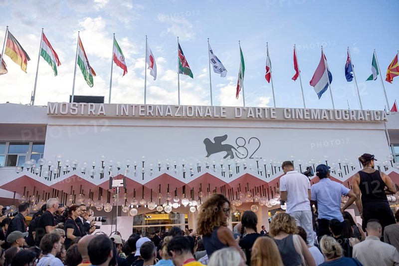 Venice, Italy - 1 September 2025: Palazzo del Cinema during the red carpet of - The Smashing Machine - during the 82nd Venice International Film Festival