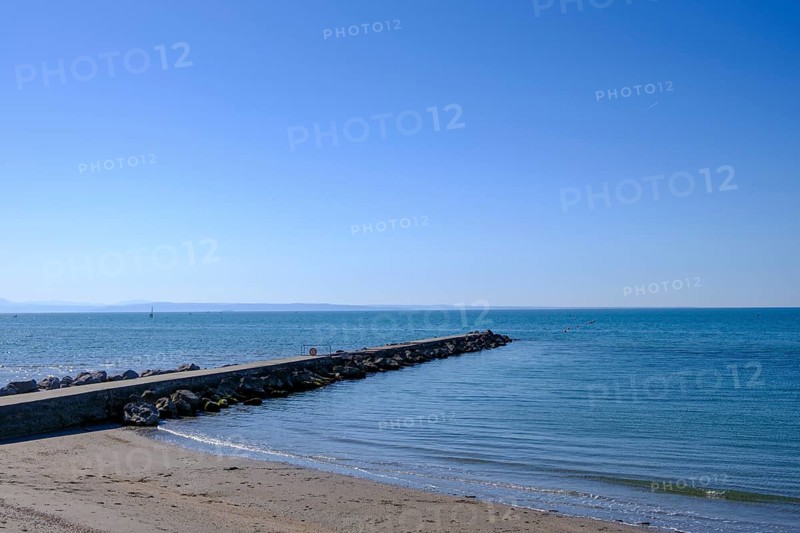 Beach promenade Nazario Sauro, Grado, Julian Friuli, Adriatic Sea, Italy