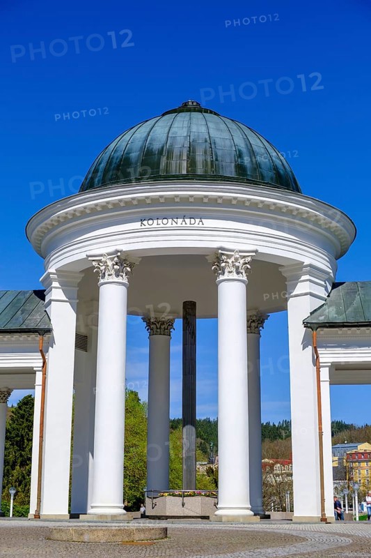 Rudolf Spring Pavilion, spring, fountain, lobby, spa centre, Caroline Fountain, colonnade, Mariánské Lázne, Mariánské Lázne, Czech Republic, Czech Republic