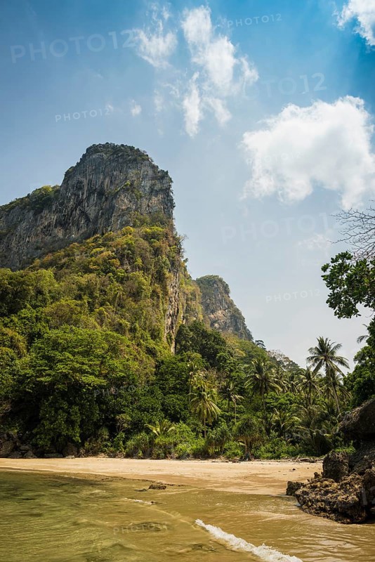 White sandy beach and coconut palms, Sabai Beach, Koh Mook, Trang Province, Southern Thailand, Andaman Sea, Thailand
