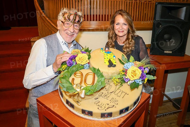 Dieter Hallervorden and Christiane Zander at the premiere of the play 'Der eingebildet Kranke' and Dieter Hallervorden's 90th birthday at the palace gardens Theatre. Berlin, 05.09.2025