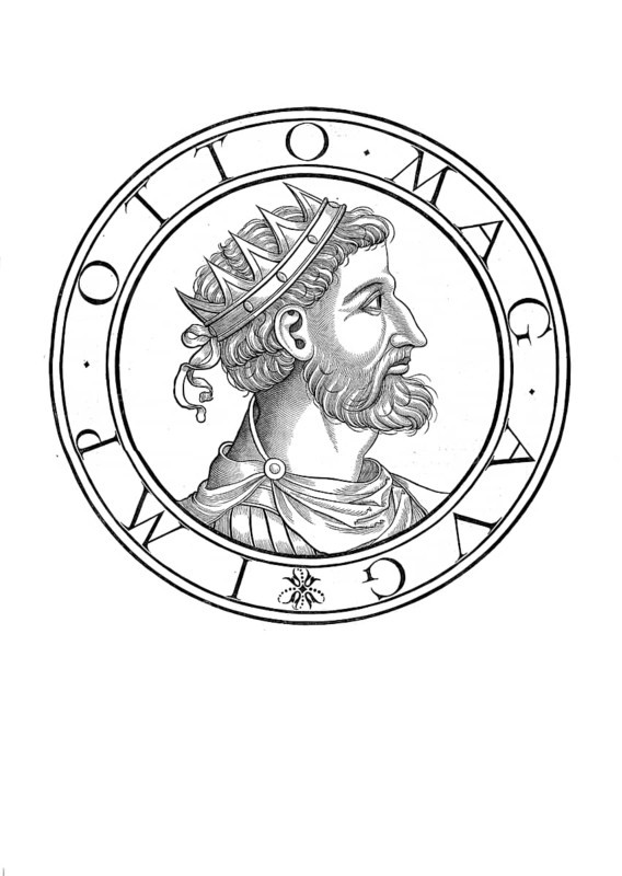 Otto I the Great (born 23 November 912, died 7 May 973 in Memleben) from the Liudolfing dynasty was Duke of Saxony and King of the East Franconian Empire from 936, regnum francorum orientalium, King of Italy from 951 and Roman-German Emperor from 962, authentic, digitally restored reproduction from a 19th century original, record date not stated