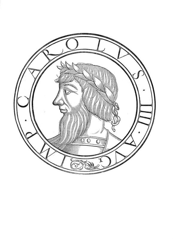Charles IV, Karel IV, (born 14 May 1316 in Prague, died 29 November 1378 in Prague), born as Wenceslas, was Roman-German King (from 1346), King of Bohemia (from 1347), King of Italy (from 1355), King of Burgundy (from 1365) and Roman-German Emperor (from 1355), authentic, digitally restored reproduction from a 19th century original, record date not stated