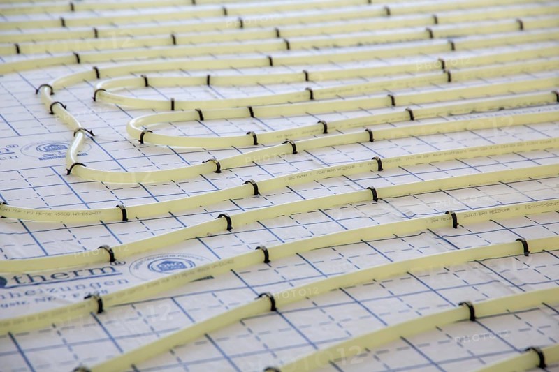 Underfloor heating in a new building