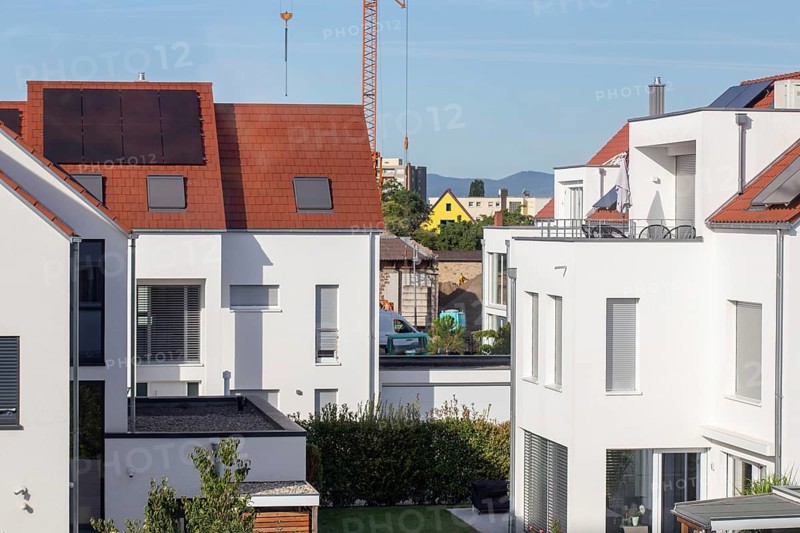New detached houses in a development area in Rhineland-Palatinate