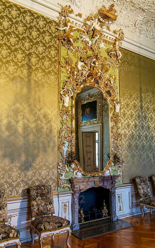 Interior design and exhibition rooms in the Würzburg Residence, imposing 18th century palace with frescoes, paintings and valuable works of art, Würzburg, Bavaria, Germany
