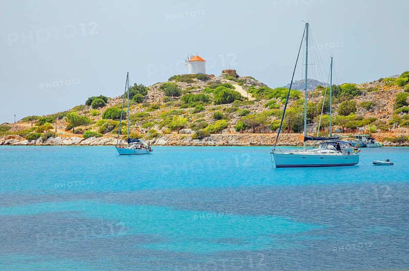 Panormitis bay, Panormitis, Symi Island, Dodecanese Islands, Greece