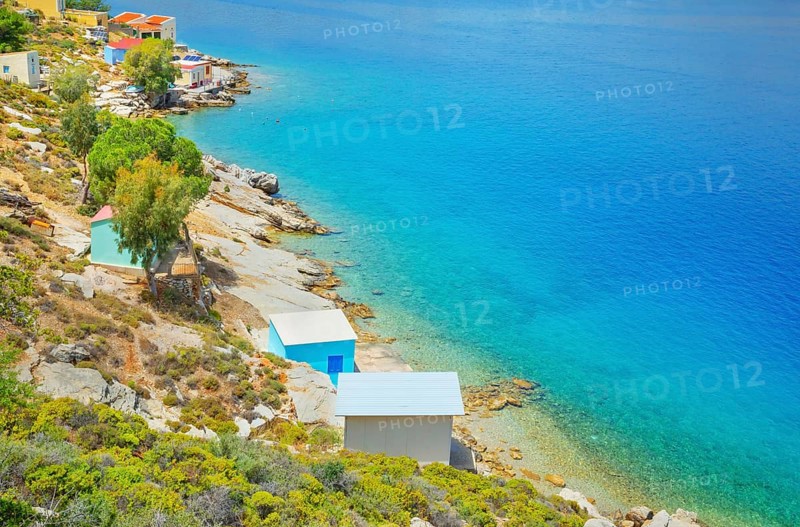 Nimborio Beach, Nimborio, Symi Island, Dodecanese Islands, Greece