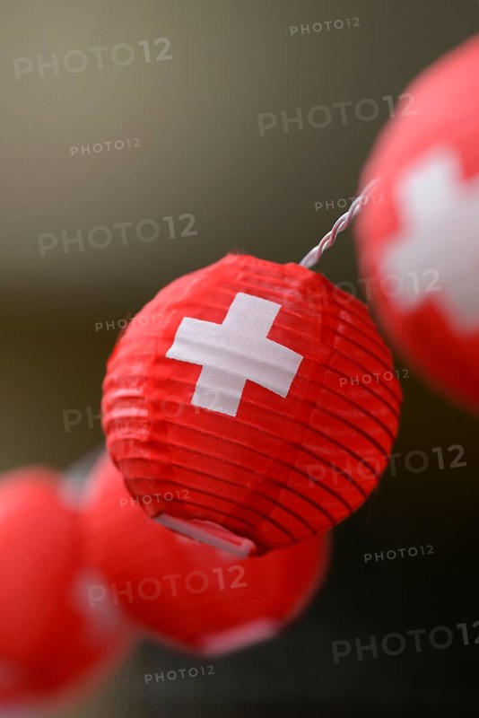 Lantern necklace with Swiss cross, for the bank holidays on 1 August, Switzerland
