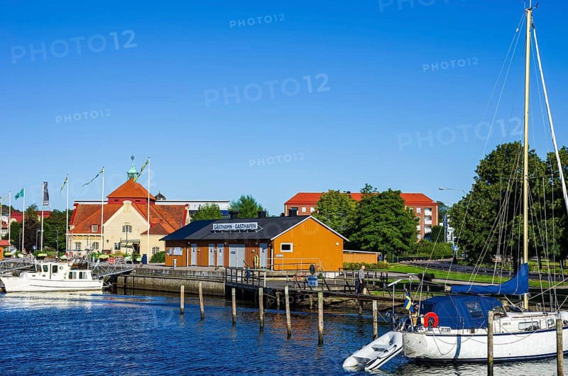 Picturesque maritime ambience in the guest harbour of Uddevalla, Bohuslän, Västra Götalands län, Sweden