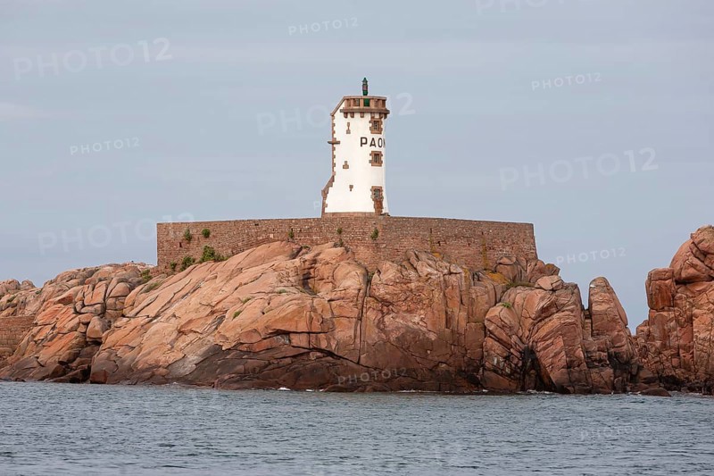 Phare du Paon, peacock lighthouse, Cotes d'Armor department, Brittany, France