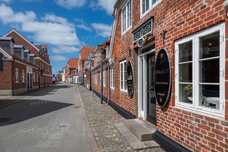 Historic brick architecture, Old Town, Ringkøbing, Ringkøbing Fjord, Denmark