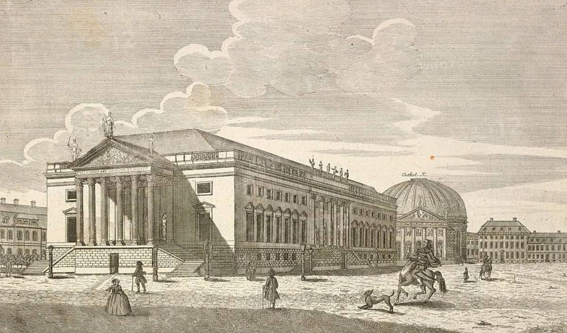Royal Opera House in Berlin, Germany, around 1880, digitally restored reproduction of a 19th century illustration, historical, exact date unknown