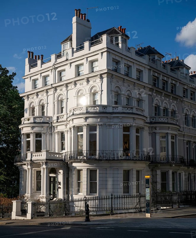 Imposing neoclassical residential building, Ladbroke Grove, Notting Hill, London, England, Great Britain