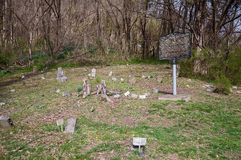 Pikeville, Kentucky - Grave markers in the Dils Cemetery. The Dils Cemetery was the first racially integrated burial ground in eastern Kentucky. Along with Randolph McCoy of the Hatfield-McCoy feud, 130 African-Americans were buried here, but only 49 have been identified