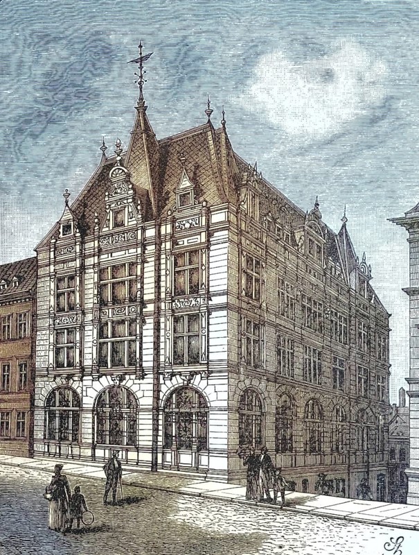 Bohemian Union Bank in Reichenberg in Bohemia in 1880, Germany, today Liberec, Czech Republic