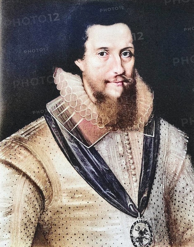 Robert Devereux, 2nd Earl of Essex, 1565 to 1601, English nobleman and favourite of Elizabeth I, digitally restored reproduction of a 19th century original (coloured), historical, exact date unknown