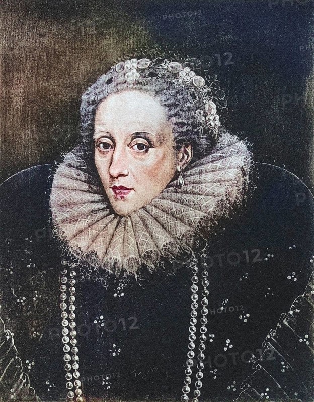 Elizabeth I, 1533 to 1603, Queen of England and Ireland from 17 November 1558 until her death, also known as Virgin Queen, Gloriana or Good Queen Bess, digitally restored reproduction of a 19th century original (coloured), historical, exact date unknown