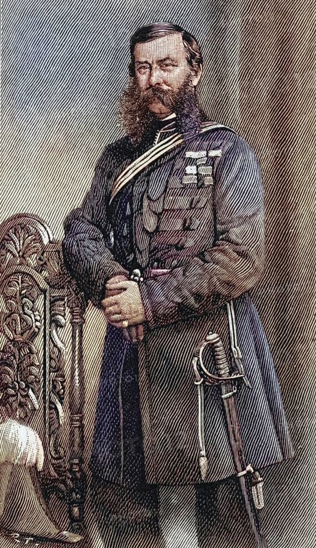 Field Marshal Sir John Linthorn Arabin Simmons, 1821 to 1903, British soldier. From the Strand Magazine, published in 1897, digitally restored reproduction of a 19th century original (coloured), historical, exact date unknown