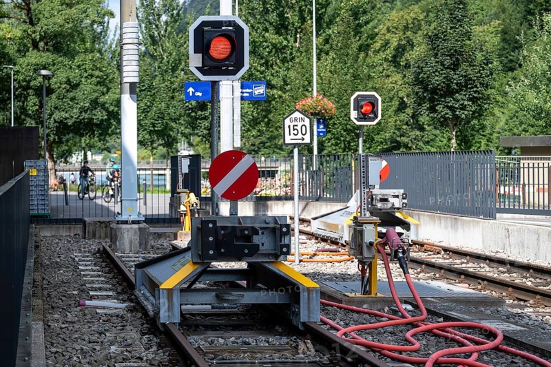 Rail network terminus, Interlaken, Bern, Switzerland