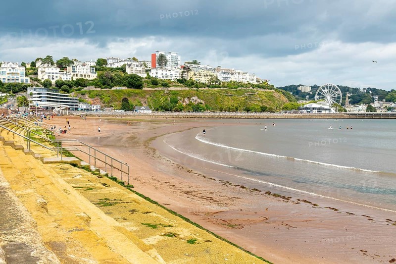 Torre Abbey Sands sandy beach, Torquay, Devon, England, UK