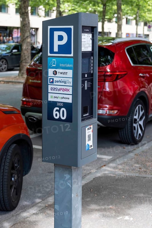 Parking meter, Interlaken, Canton of Bern, Switzerland