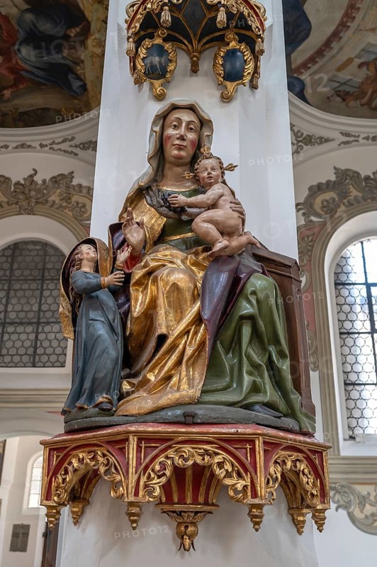 Sculpture of St Anne the Third in the Church of St Martin and St Mary, 14th century, Biberach an der Riß, Baden-Württemberg, Germany