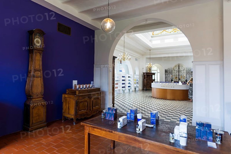 Interior view, salesroom, Perfumery Molinard, perfume manufacturer, Grasse, Alpes Maritimes, Provence Alpes Cote d'Azur, French Riviera, South of France, France
