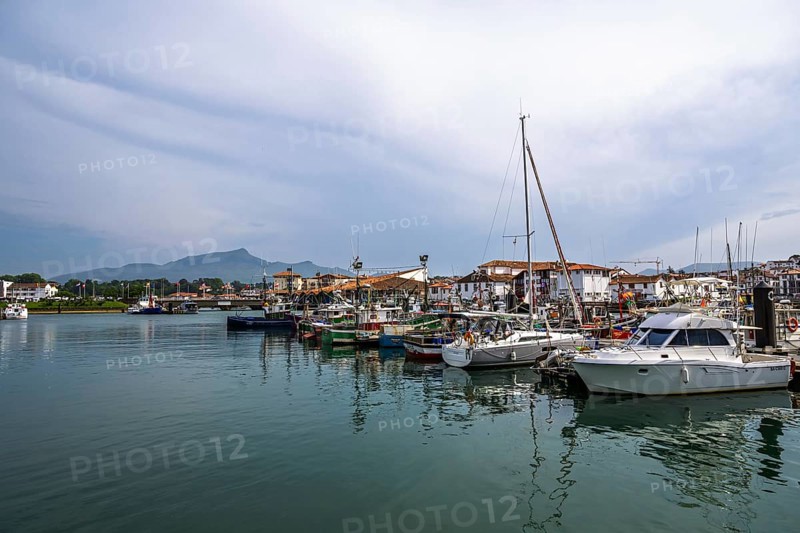 Marina in Saint-Jean-de-Luz, Nouvelle-Aquitaine, Pyrenees-Atlantiques, France