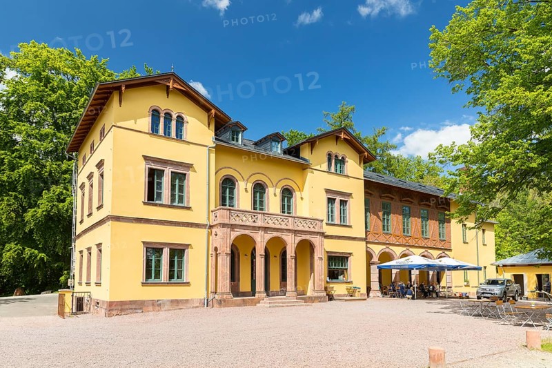 Historic Restaurant Waldschlößchen on the Rochlitzer Berg, Rochlitz, Saxony, Germany