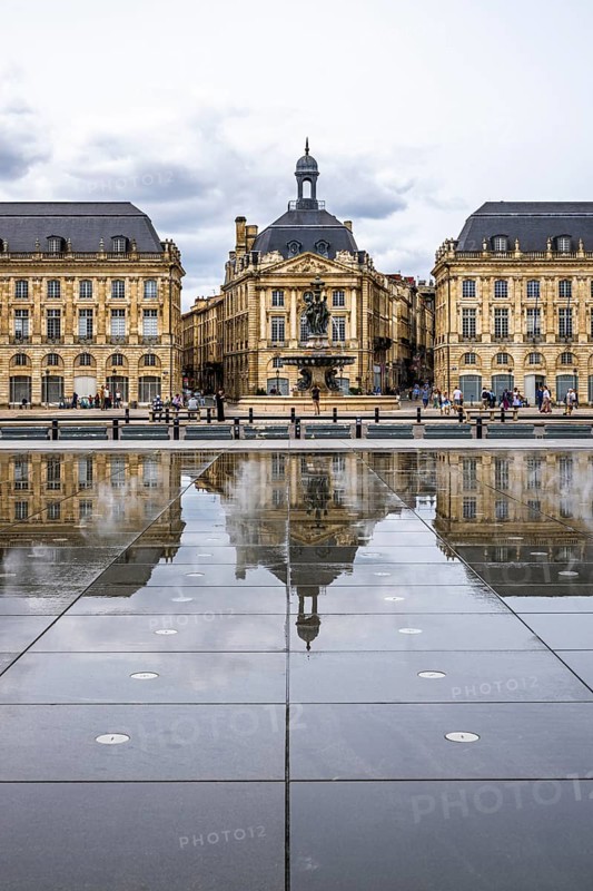 Miroir d'eau and Place de la Bourse, Bordeaux, Gironde, Nouvelle-Aquitaine, France