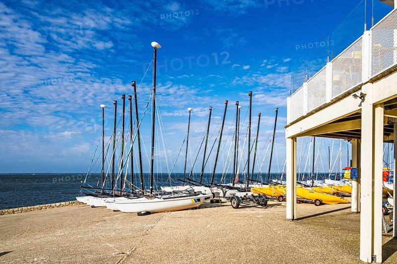 Marina and Beach in Arcachon, Gironde, France