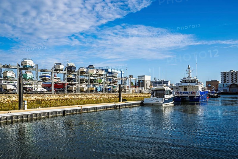 Marina and docks in Arcachon, Gironde, France