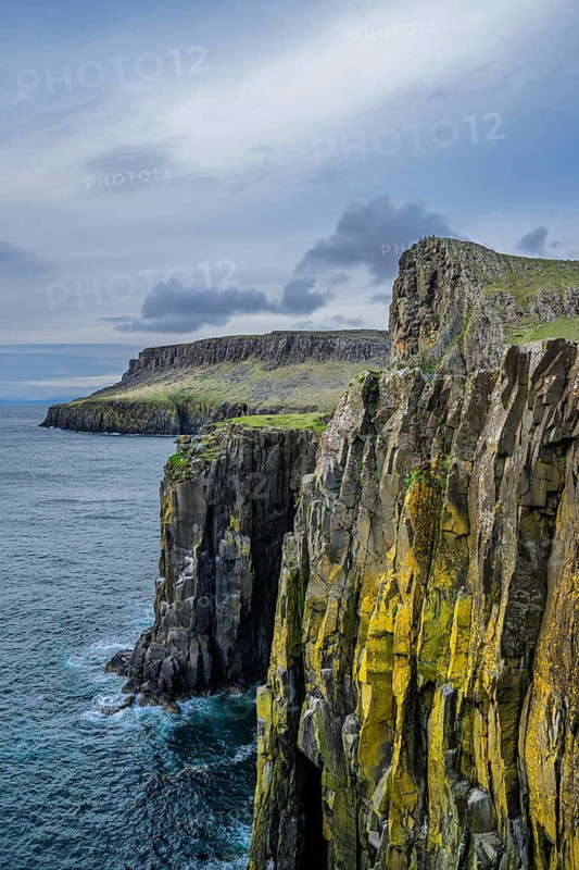 Cliffs over Neist Point Lighthouse, Isle of Skye, Scotland, UK
