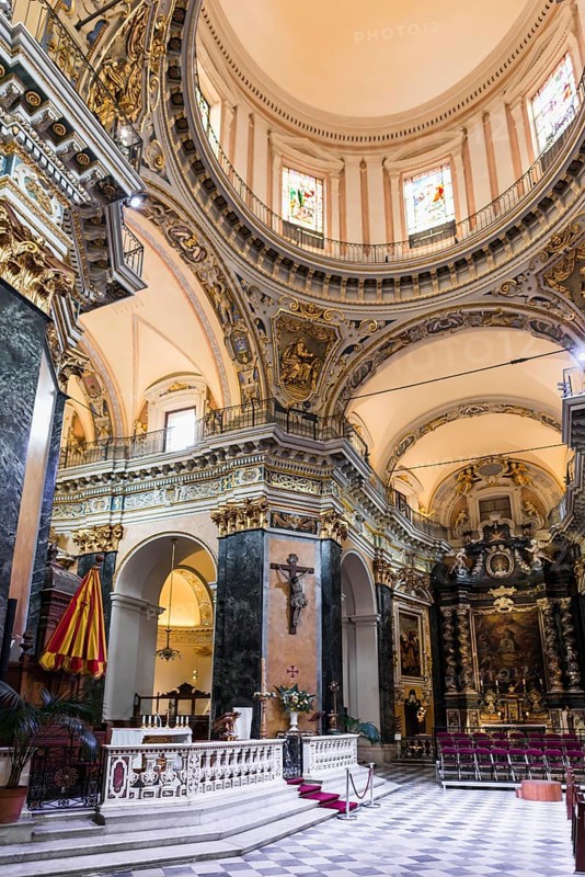 Interior view, Cathedral, Cathédrale Sainte-Réparate de Nice, Old Town, Nice, Alpes Maritimes, Provence Alpes Cote d'Azur, French Riviera, South of France, France