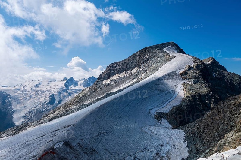 Glacier, on Piz Murtel, Corvatsch, Engadin, Grisons, Switzerland