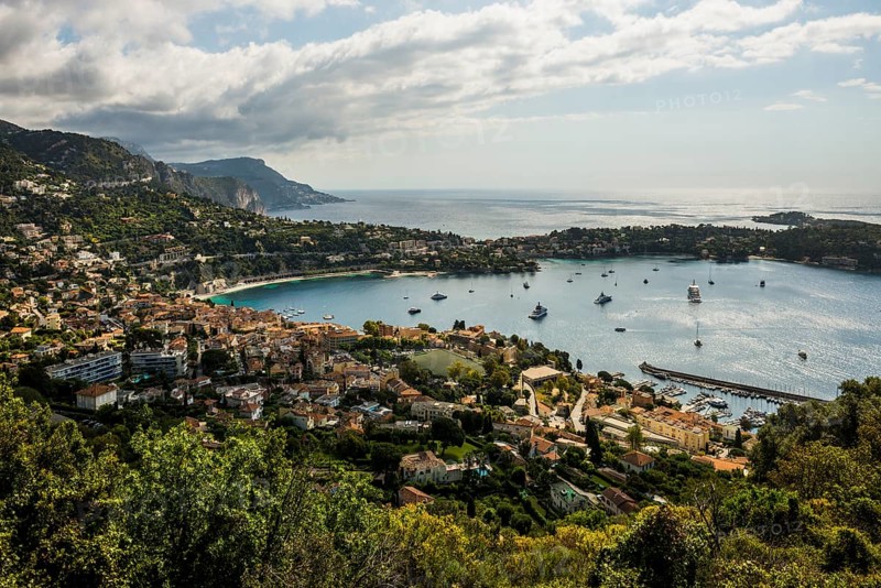 Panorama, View from Mont Boron, Saint-Jean-Cap-Ferrat, Cap Ferrat, Alpes Maritimes, Provence Alpes Cote d'Azur, French Riviera, South of France, France