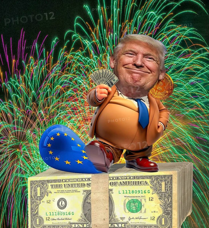 Symbolic image, extreme tariff, EU and Germany under political pressure, global economy, industry, Donald Trump, global tariff threats, Elon Musk, Mark Zuckerberg, social networks, fake news, rights broken, hate, hate speech, DSG Digital Services Act, re-election, USA, politics, announcements, vendetta, wanted dictator, Republicans, US electoral system, global danger, lies, 2nd term, global burden, Ukrainian war, storming White House