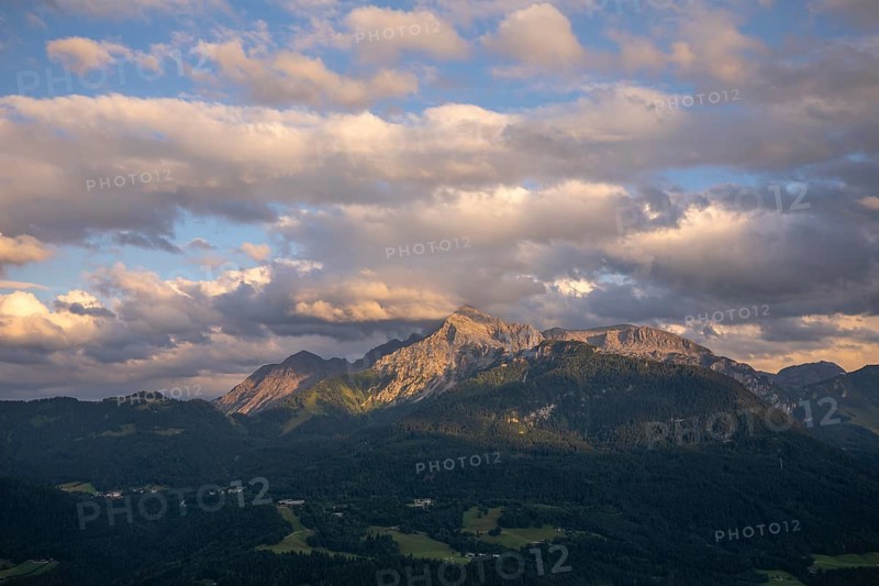 Dramatic view from the Kneifelspitze to Hoher Göll and Kehlsteinhaus