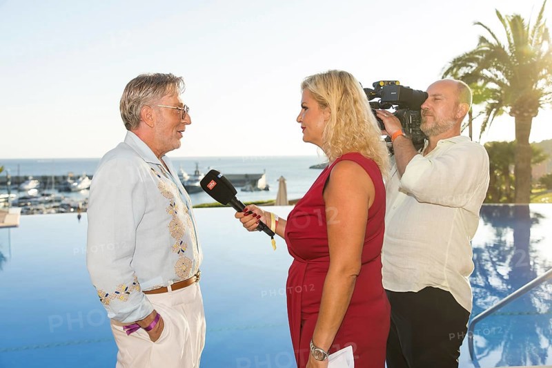 Thomas Rath in an interview at the Remus Lifestyle Night on the roof terrace of the Pure Salt Hotel in El Toro, Magaluf, Majorca, Spain on 31/07/2025