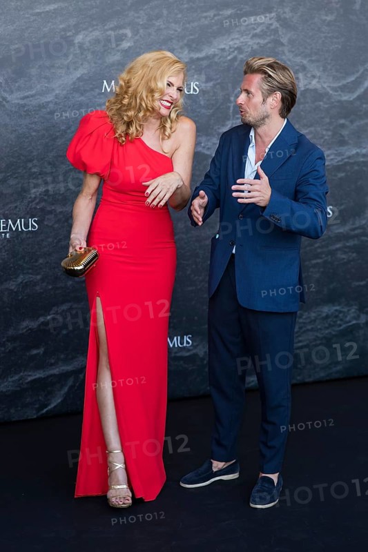 Sonya Kraus and Jörn Schlönvoigt at the Remus Lifestyle Night on the roof terrace of the Pure Salt Hotel in El Toro, Magaluf, Majorca, Spain on 31 July 2025