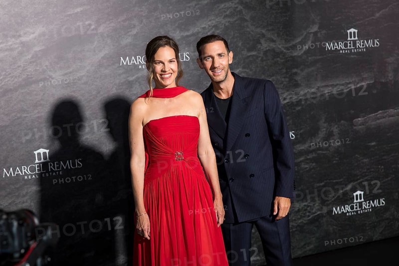 Hilary Swank and Marcel Remus at the Remus Lifestyle Night on the rooftop terrace of the Pure Salt Hotel in El Toro, Magaluf, Majorca, Spain on 31/07/2025